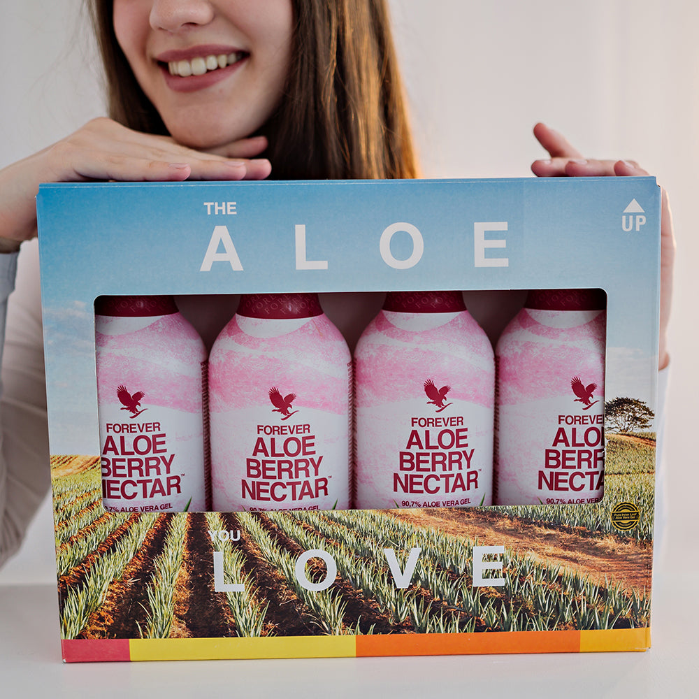 Forever Aloe Berry Nectar – porodično pakovanje 4 x 1L napitka sa Aloe Verom, brusnicom i jabukom, za podršku urinarnom traktu i svakodnevno osveženje