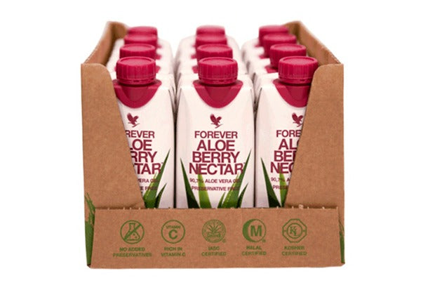 Forever Aloe Berry Nectar – pakovanje 12 x 330 ml mini bočica sa aloe verom, brusnicom i jabukom, za svakodnevnu podršku imunitetu i urinarnom traktu