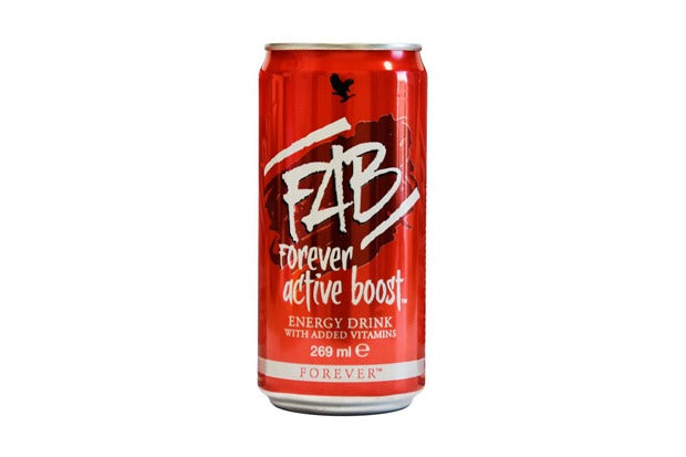 FAB Forever Active Boost – energetski napitak sa taurinom, guaranom, vitaminima B kompleksa i kofeinom, u limenci od 250ml
