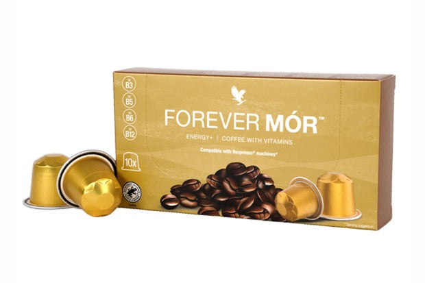 Forever MÓR – pakovanje sa 10 espresso kapsula od arabika i robusta kafe, obogaćenih vitaminima i taurinom, kompatibilno sa Nespresso® aparatima