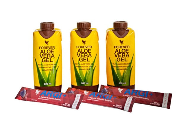 Tripack Argi+ i Aloe Vera Gel – pakovanje sa 3 bočice od 330ml: 1x Argi+, 2x Aloe, za energiju, imunitet i zdravlje u pokretu